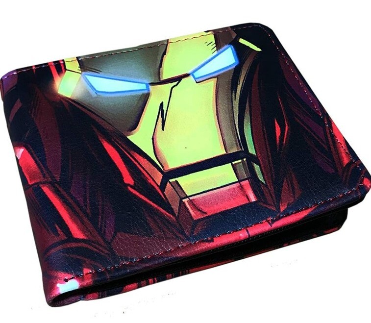Marvel Comics Men's Bifold Wallet 3 Captain America & 2 Iron Man