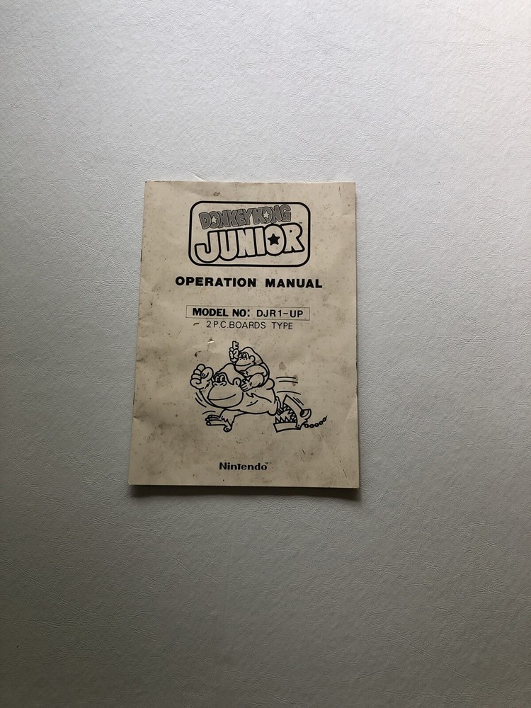 Nintendo, Original, Arcade, Donkey Kong Junior, Operation Manual, DJR1-UP