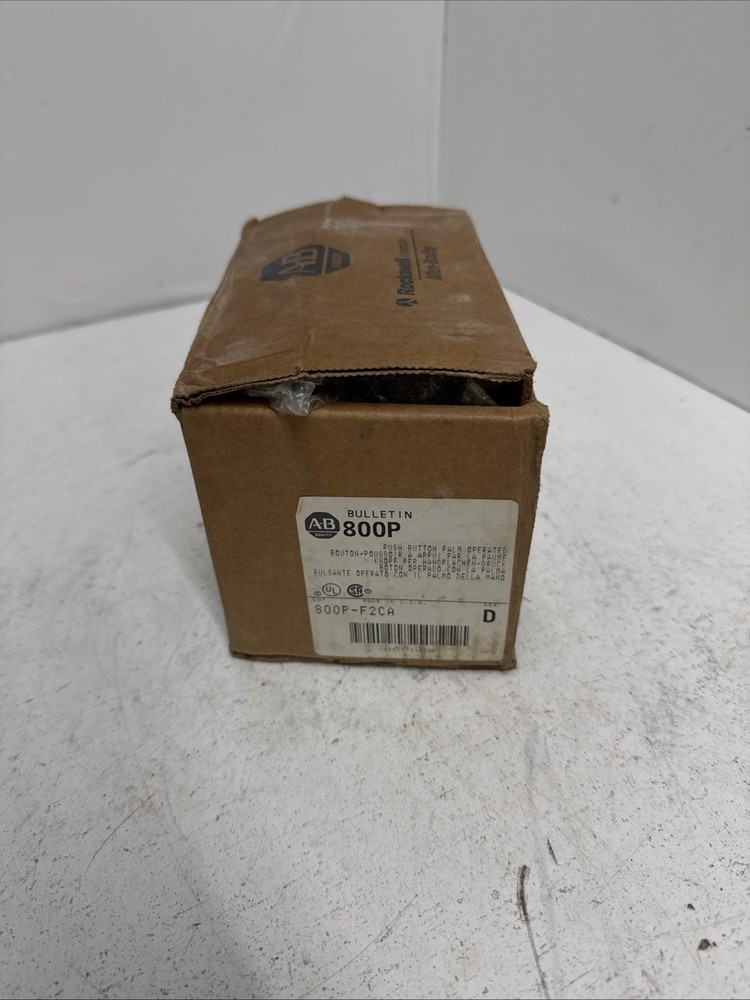 Allen Bradley 800P-F2CA Palm-type Chrome Pushbutton **NOS**