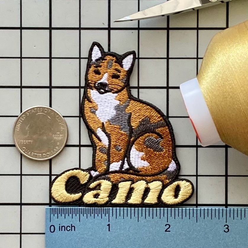 Calico Cat Patch Personalized Custom Iron-on Badge