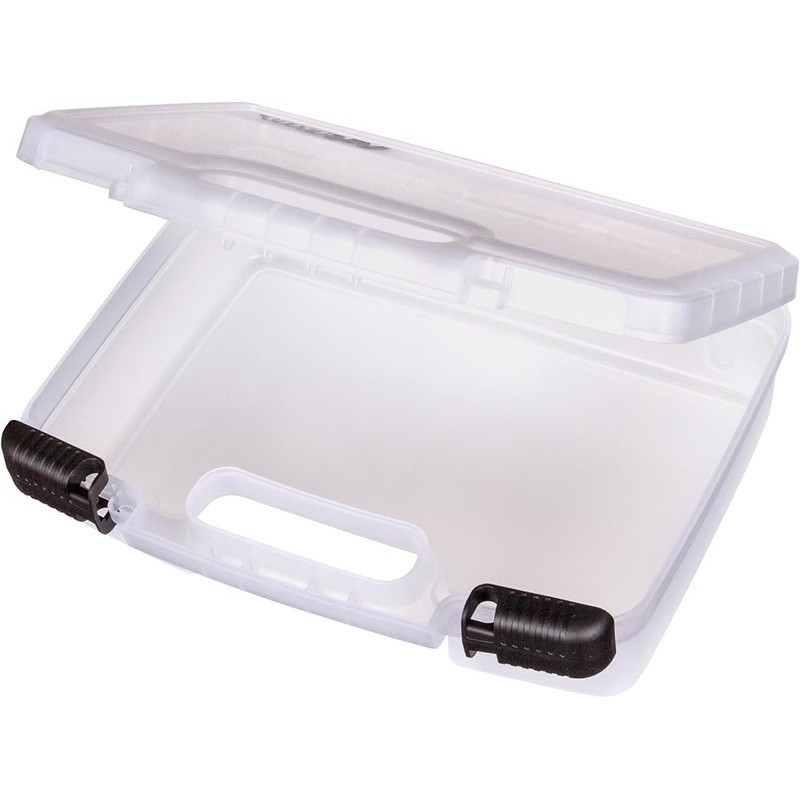 Translucent Craft Supply Storage Case W/ Smart Closures & Easy Carry Handle New