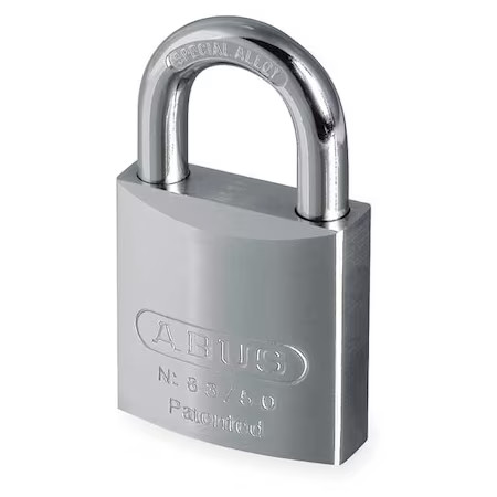 Abus 83/50 Rk Kd-300 Padlock, Keyed Different, Standard Shackle, Square Brass