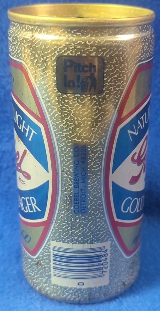 Goebel Beer Can Vintage Golden Lager 12oz Steel Pull Tab Empty