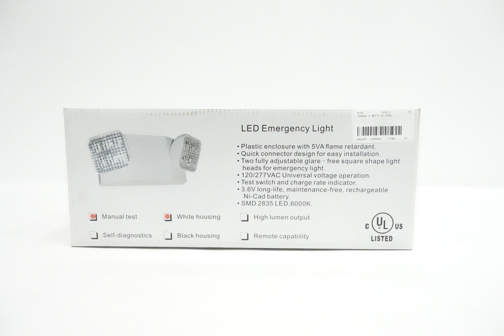 Thomas & Betts EL-2SQL Emergi-lite Square Led Head Light 120/277v-ac