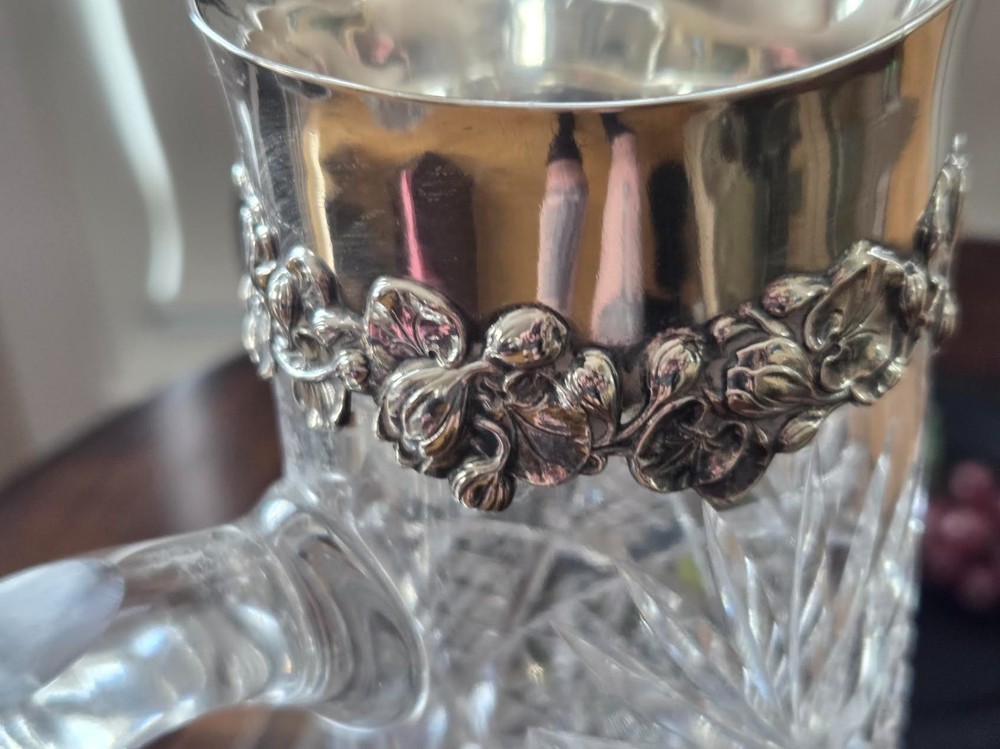 10" Sterling Silver and Crystal Decanter