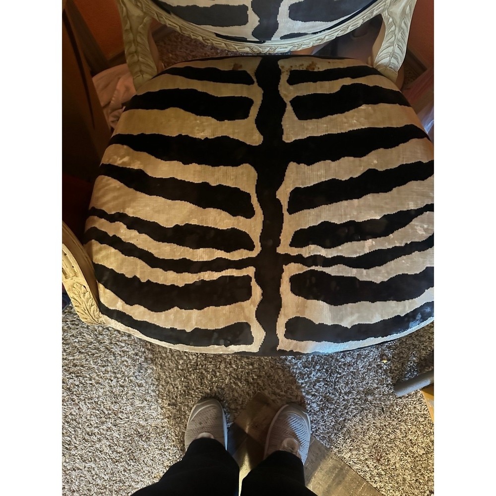 Antique zebra chair