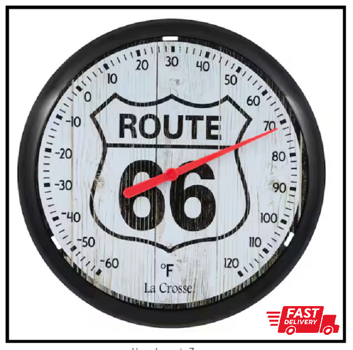 8 In. Route 66 round Dial Thermometer