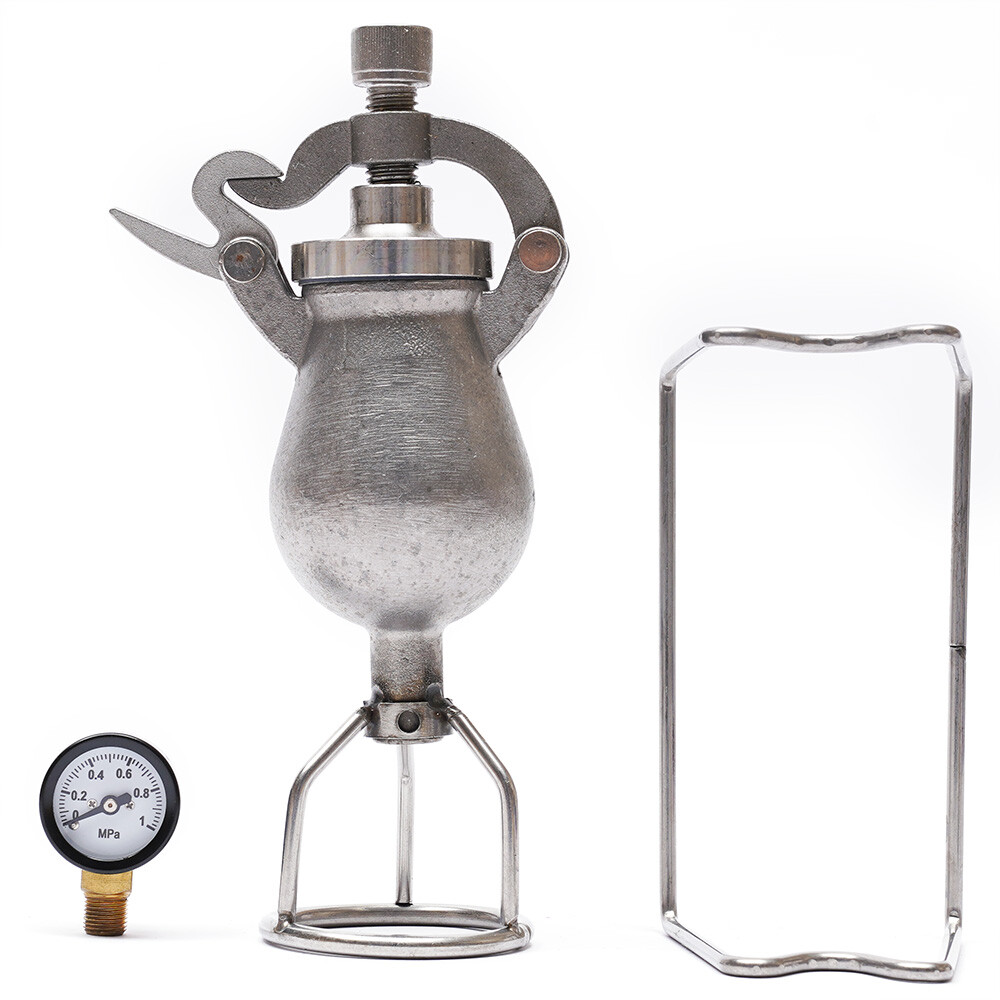 Popcorn Maker Hand-cranked Cannon Corn Popper Pop Corn Puffing Machine Stainless