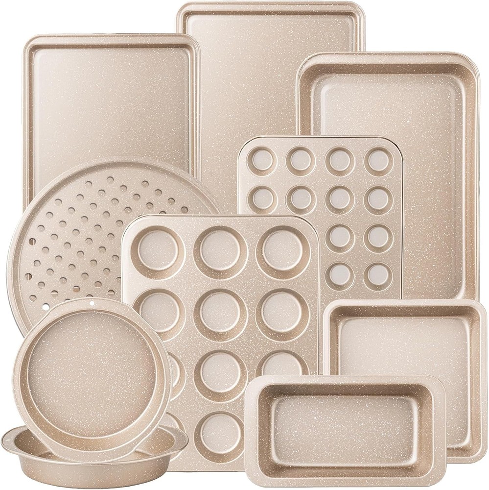 10-Piece Baking Pans Set Bakeware Sets Nonstick Baking Set Oven Cooking