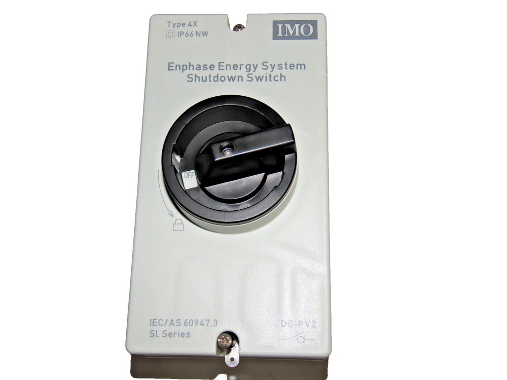 ENPHASE IMO, ENERGY SYSTEM SHUTDOWN SWITCH, MAIN SWITCH 2 POLE SI16-PEL64R-2-ENP