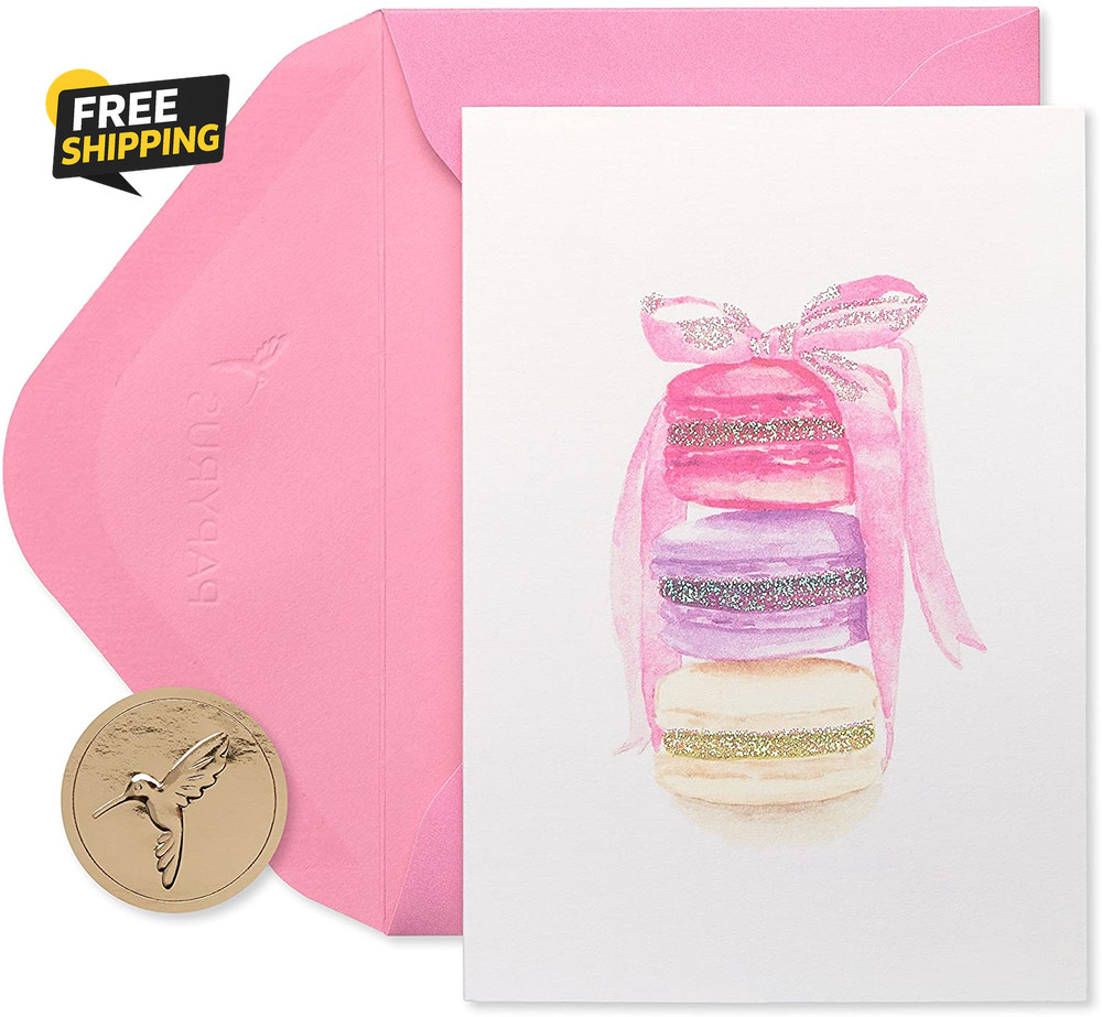 Blank Cards with Envelopes, Stack of Macarons (14-Count)