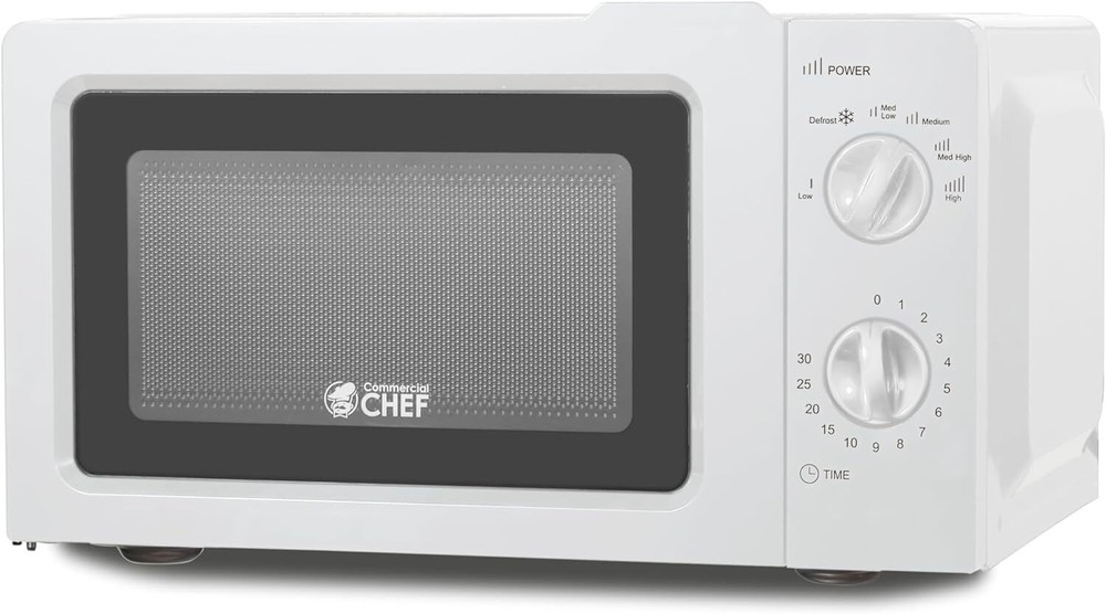 Countertop Microwave with 30 Minute Timer and Mechanical Dial Controls Kitchen