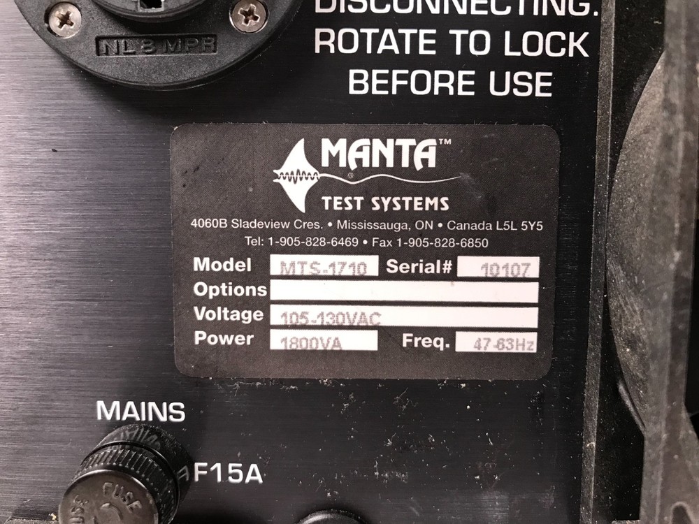 MANTA MTS-1710 Protective Relay Test System