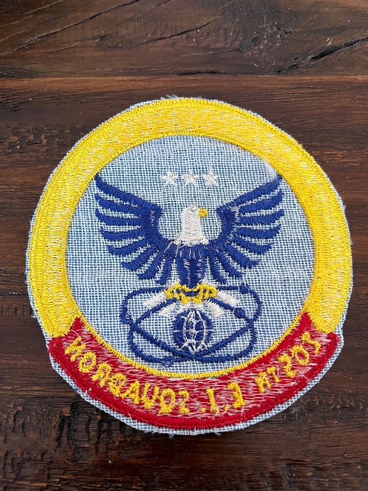 VINTAGE ORIGINAL US AIR FORCE 205TH E I SQUADRON PATCH