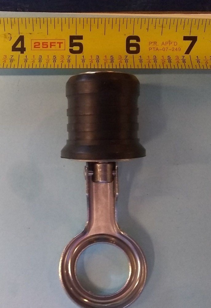 (1) Boat or baitwell Drain Plug 1 1/4 inch  Snap Tite-bulk Stainless Steel