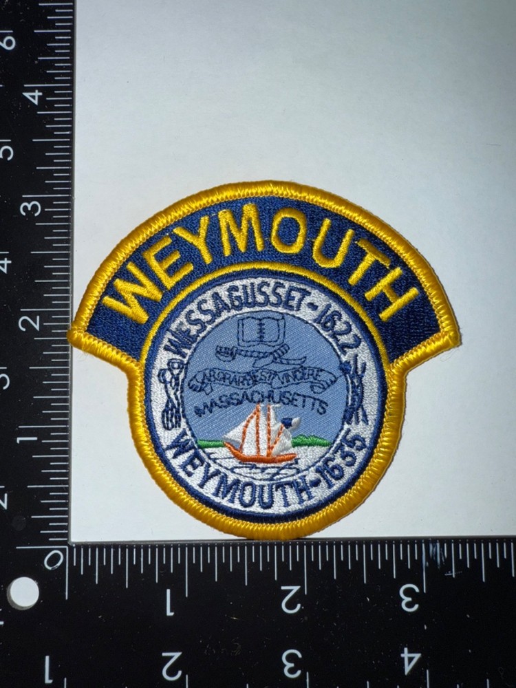 Small Weymouth Massachusetts MA Shoulder Patch Obsolete Collectible