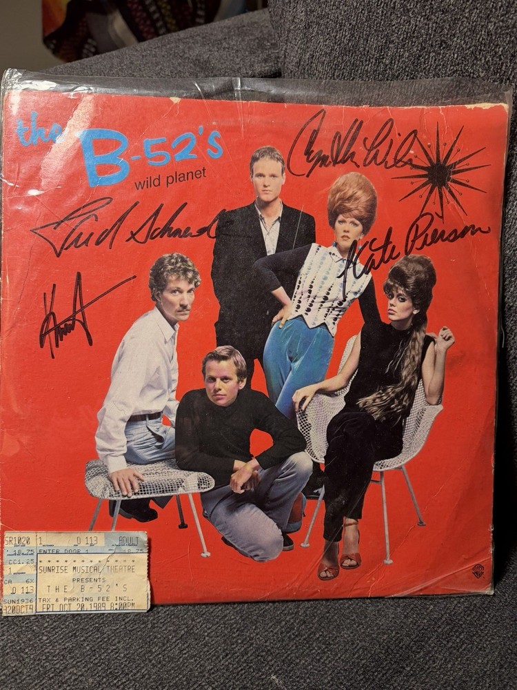 The B-52's Wild Planet Signed Original Vinyl Record