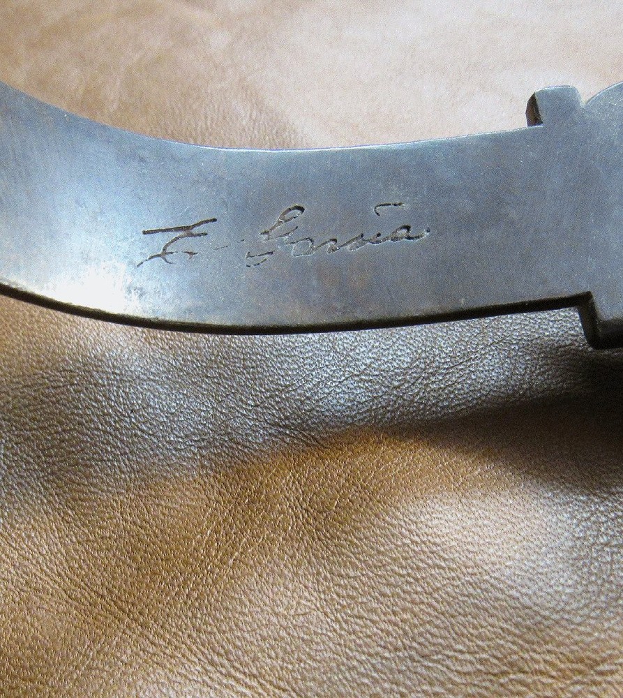 E Garcia Silver Spurs Target Pattern Brown Finish