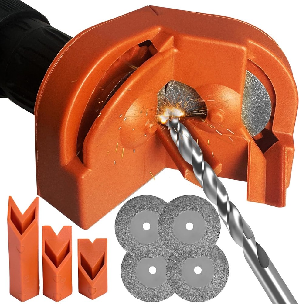 Drill Bit Sharpener,Portable Sharpener,Multipurpose Orange