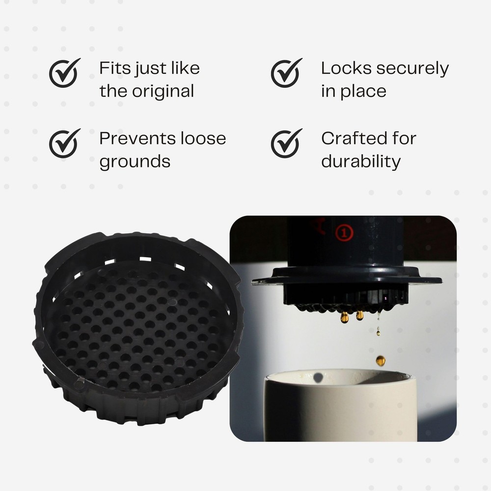 Coffee Maker Filter Cap – Compatible with Popular Compact 1pack, Schwarz