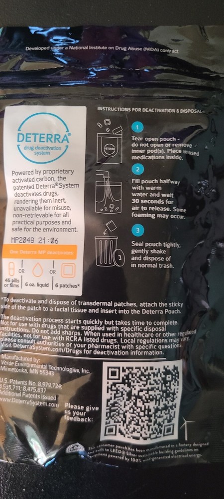 deterra drug deactivation system