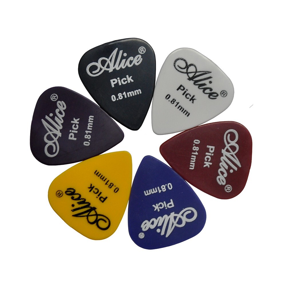 100Pcs Medium 0.81mm Alice ABS Smooth Guitar Picks Plectrums AP-P