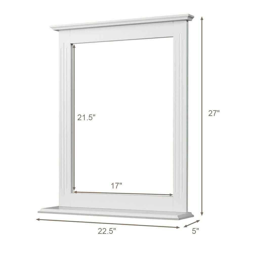FORCLOVER 22.5 in. W x 27 in. H Rectangular Framed Wall Mount Vanity Mirror