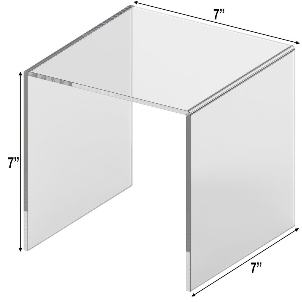 Acrylic Display Risers - Small Plastic Squared Perfume Stands - Plexiglass Po...