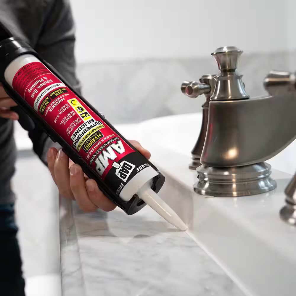AMP Advanced Modified Polymer 9 Oz. White Kitchen and Bath Sealant