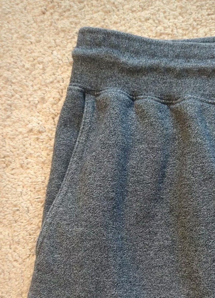 Men’s Hurley Sweatpants Sweat Shorts Marled Dark Gray Medium Pockets Drawstring