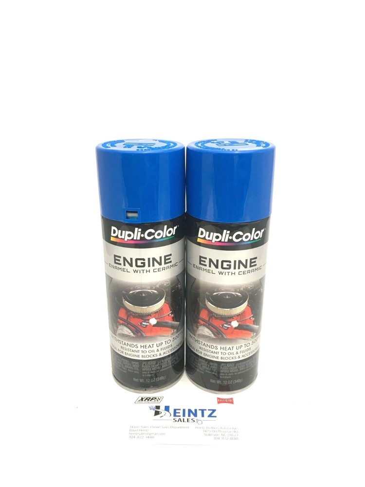 Duplicolor DE1601(2pack) Engine Enamel Paint w/ Ceramic Ford BLUE Color 12 oz