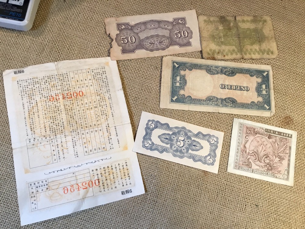 ORIGINAL WWII / PRIOR JAPANESE CURRENCY NOTE LOT