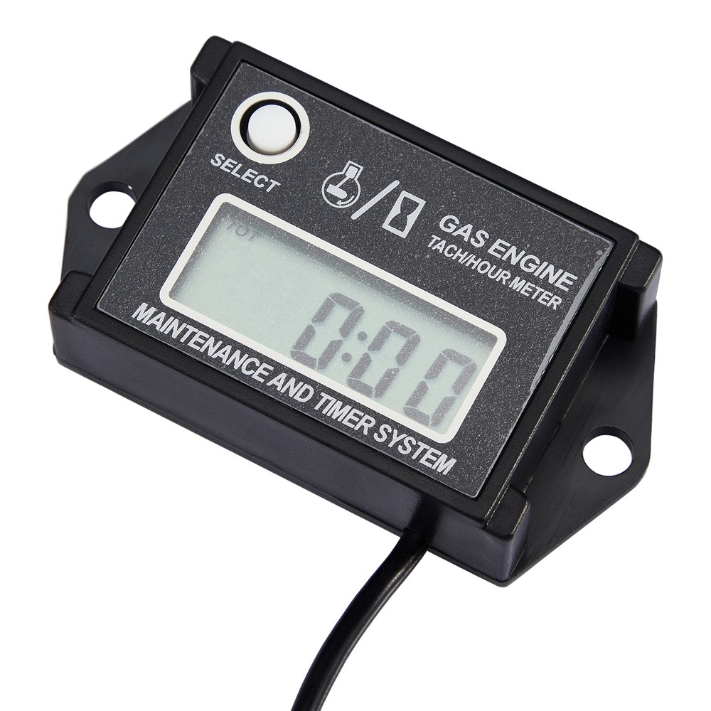 Waterproof Digital Tiny Tach Meter Small Engine Tachometer Hour Meter Inductive