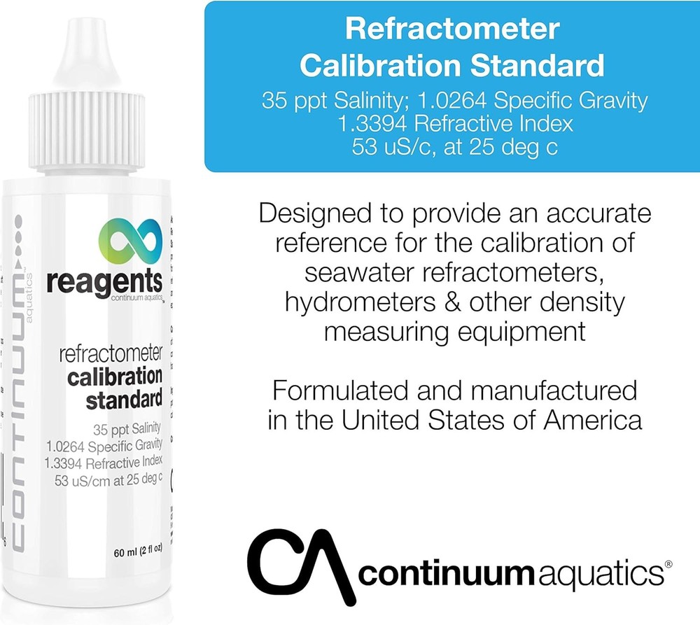 Continuum Reagents Refractometer Calibration Standard – Seawater Reference for