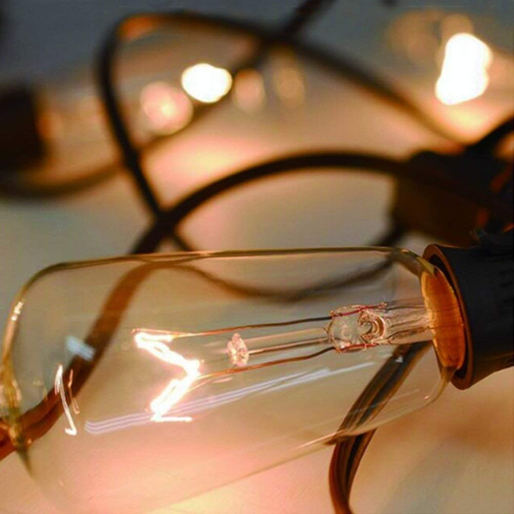 10 Pack Edison Replacement Light Bulbs for Outdoor String Lights, ST40 7W E17 Ba