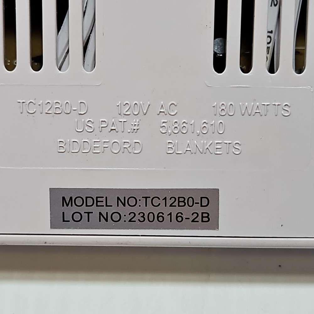 Biddeford TC12B0-D Electric Blanket Controller 4-Prong