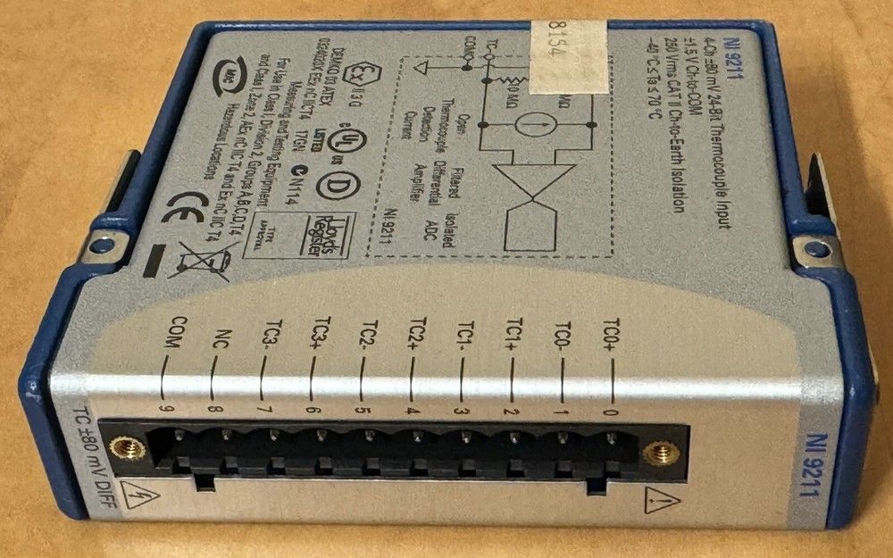 National Instruments NI 9211 4Ch 24bit Thermocouple Input