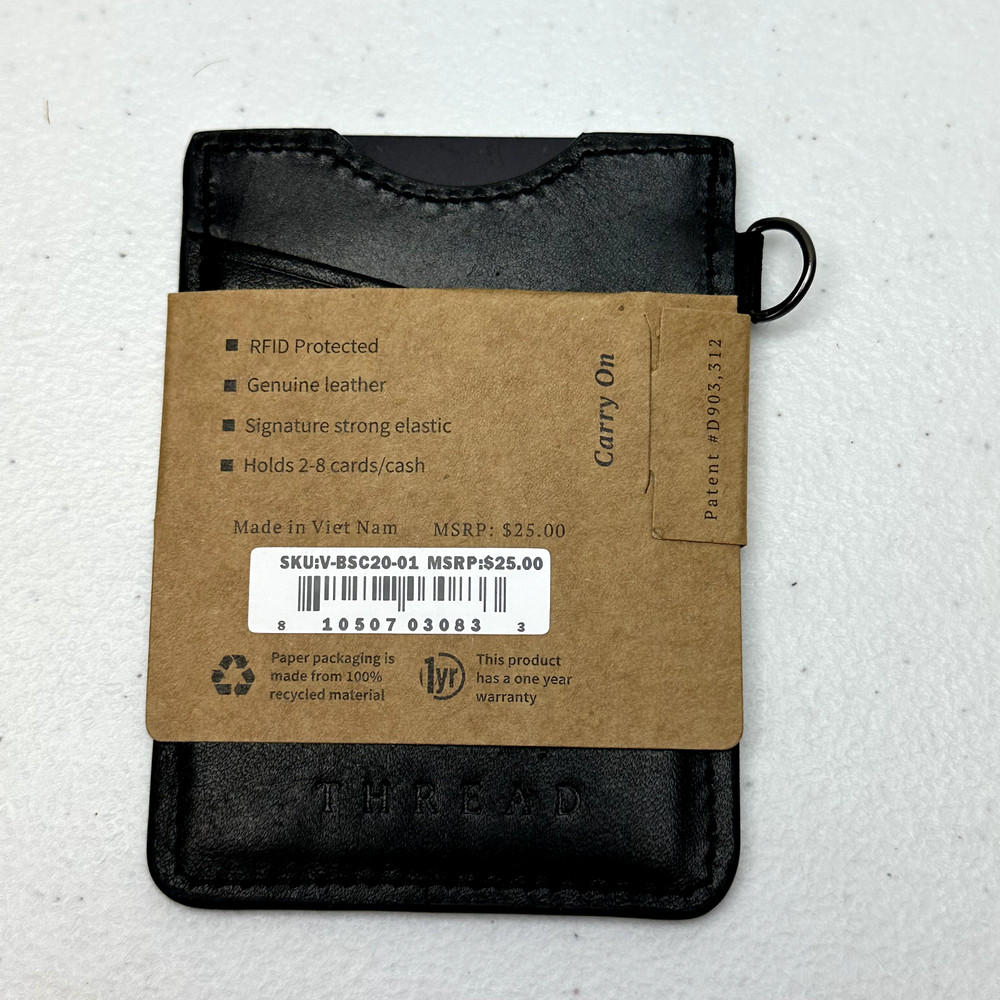 Thread Wallet Leather Vertical Card Holder Multiple Colors and Designs