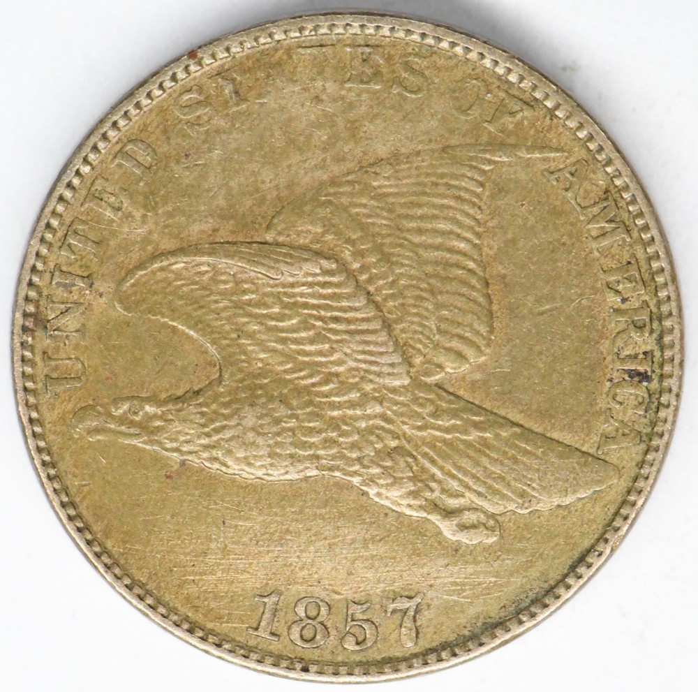 1857 flying eagle cent in a high grade