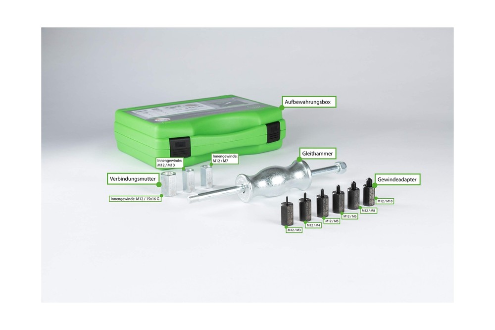 Kukko Ks-22-01 Slide Hammer Set with Adaptors
