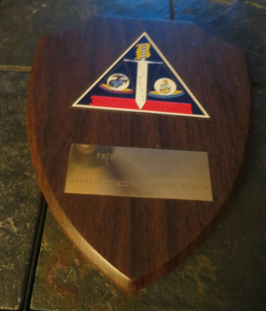 U.S. NAVY MARINE PLAQUE NAVAL TECHNICAL TRAINING CENTER STENNIS CENTER