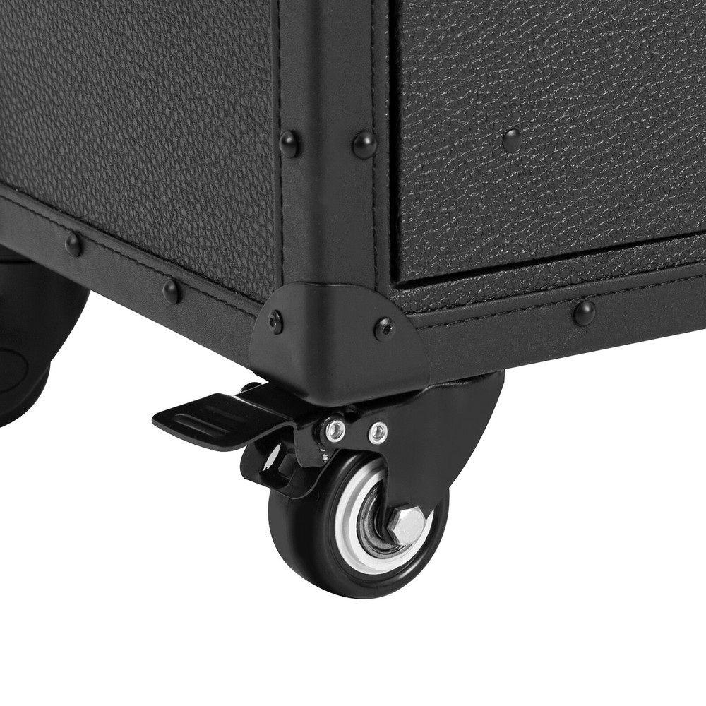 Floor Standing Rolling Makeup Case Cosmetic Trolley Makeup Storage Organizer Box