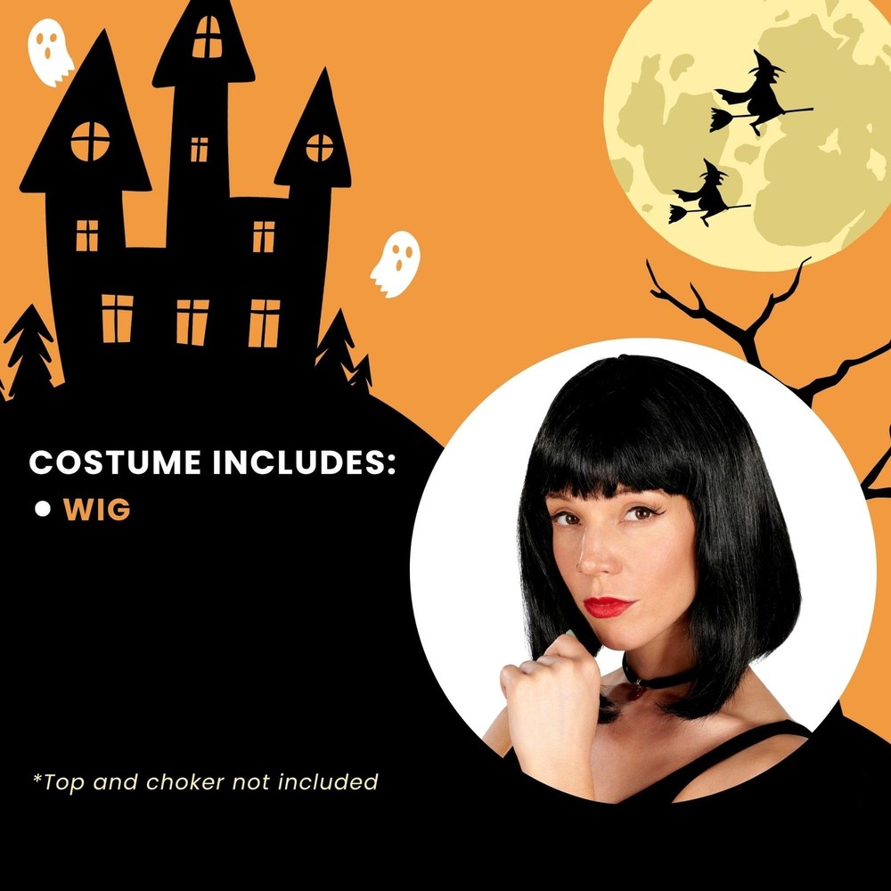 Black Bob Wig Costume Accessory