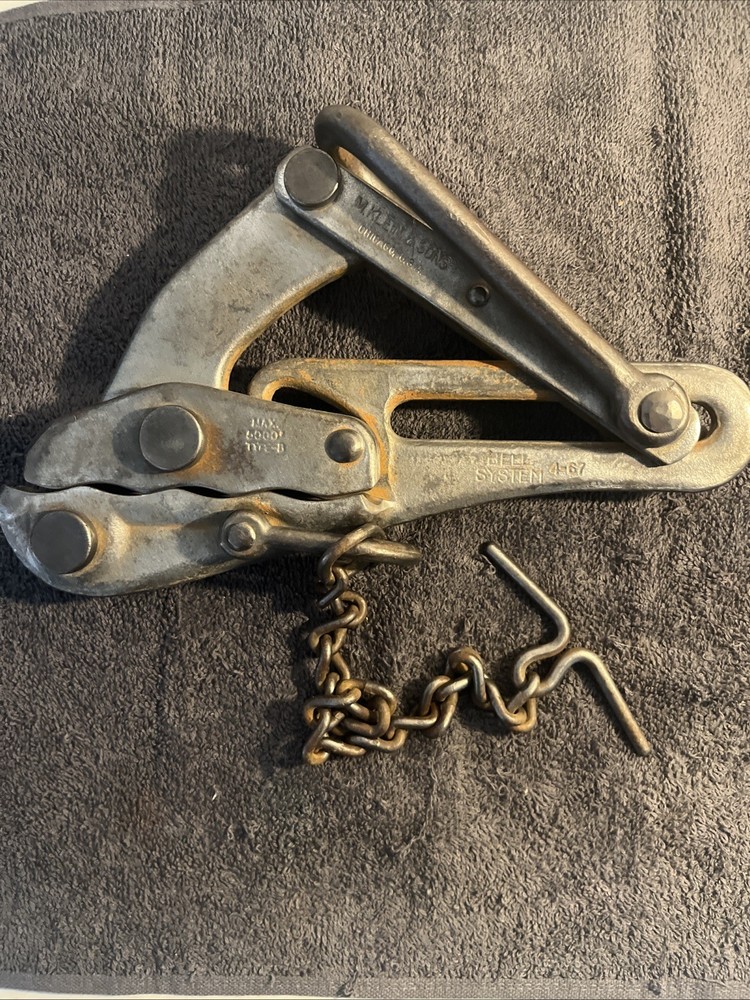 Vtg M Klein & Sons 4-67 Bell System Cable Wire Puller Max 5000 Lbs Type B