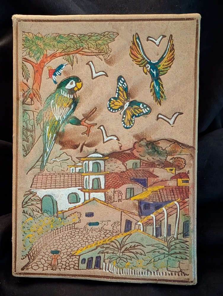 Tooled Leather Memo Note Pad Cover-handmade in Brazil