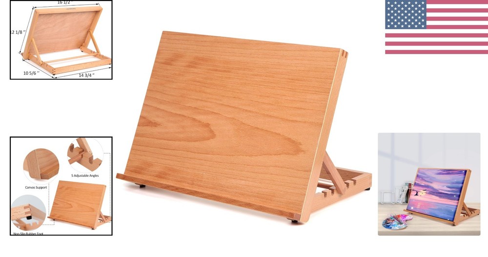 Lightweight Drafting Easel with Smooth Beech Surface – Perfect for Sketching