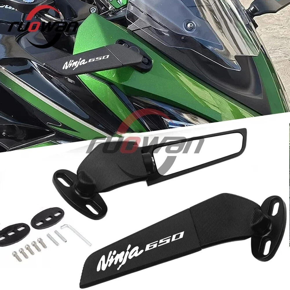 For Kawasaki Ninja 650 2006-2021 CNC Mirror Modified Wind Wing Rotating Rearview
