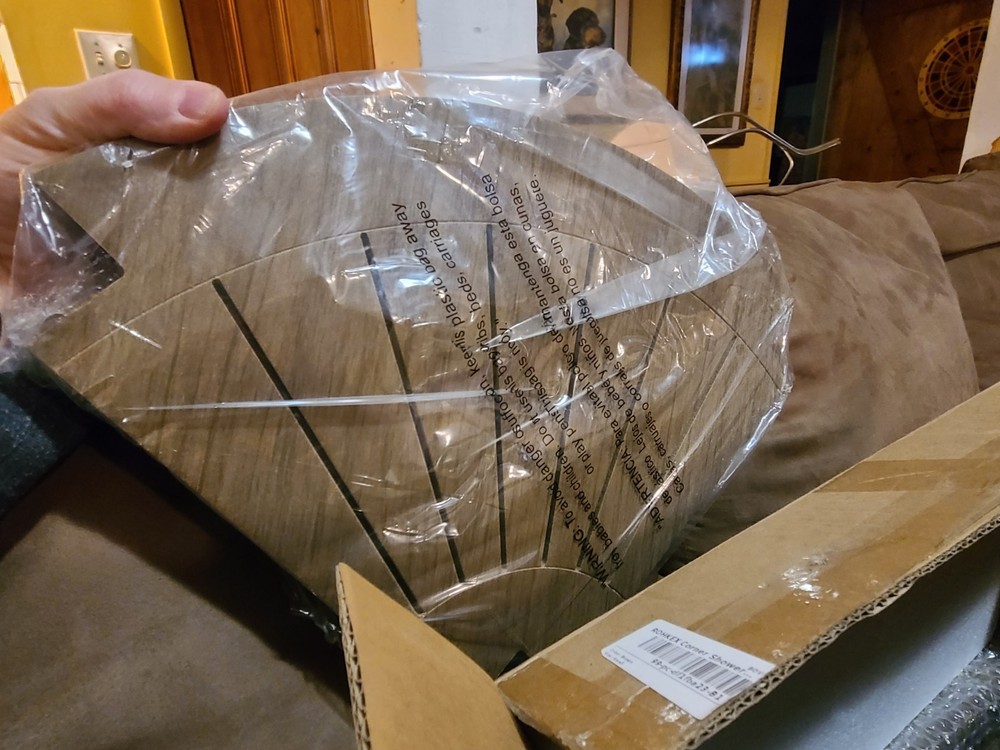 ROHKEX Corner Bench Shower Stool Brown