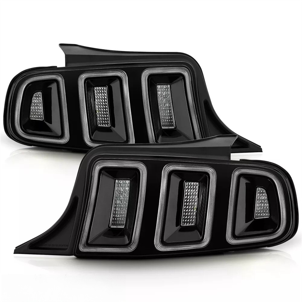 For 2010-2014 Ford Mustang Tail Lights LED Rear Brake Lmap Sequential Clear Lens