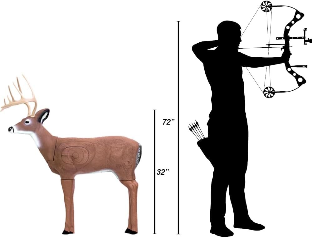 Archery Target Buck Deer 3D with Replaceable Insert and Stakes